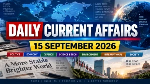 Daily Current Affairs – 15 September 2026