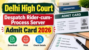 Delhi High Court Despatch Rider-cum-Process Server Admit Card 2026 - Download Hall Ticket at dhcmisc.nic.in