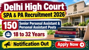 Delhi High Court SPA & PA Recruitment 2026 - Apply Online for 150 Senior Personal Assistant & Personal Assistant Posts Delhi High Court SPA & PA Recruitment 2026 - Apply Online for 150 Senior Personal Assistant & Personal Assistant Posts
