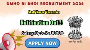DMHO Ri Bhoi Staff Nurse Recruitment 2026 - Apply Offline for 20 Posts DMHO Ri Bhoi Staff Nurse Recruitment 2026 - Apply Offline for 20 Posts