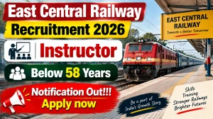 East Central Railway Instructor Recruitment 2026 - Apply Offline East Central Railway Instructor Recruitment 2026 - Apply Offline