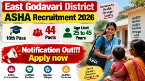 East Godavari District ASHA Recruitment 2026 - Apply Offline for 44 Posts