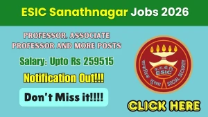 ESIC Sanathnagar Recruitment 2026 - Walkin for 26 Assistant Professor, Senior Resident and More Posts ESIC Sanathnagar Recruitment 2026 - Walkin for 26 Assistant Professor, Senior Resident and More Posts