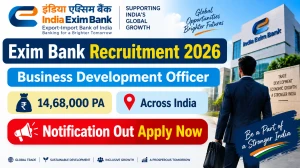 Exim Bank BDO Recruitment 2026 Notification Out - Apply Online for 12 Business Development Officer Posts