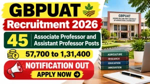 GBPUAT Recruitment 2026 - Apply Offline for 45 Associate Professor and Assistant Professor Posts GBPUAT Recruitment 2026 - Apply Offline for 45 Associate Professor and Assistant Professor Posts