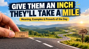 Give Them an Inch and They’ll Take a Mile – Meaning, Examples & Proverb of the Day
