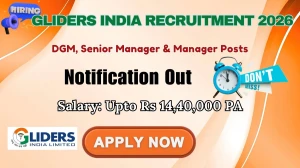 Gliders India Recruitment 2026 – Apply Online for DGM, Senior Manager & Manager Posts