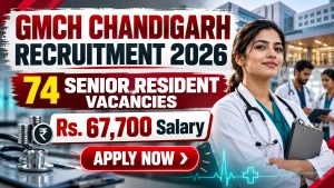 GMCH Chandigarh Senior Resident Recruitment 2026 - Walkin for 74 Posts