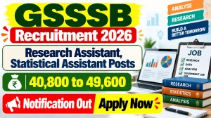 GSSSB Recruitment 2026 - Apply Online for 41 Research Assistant, Statistical Assistant Posts