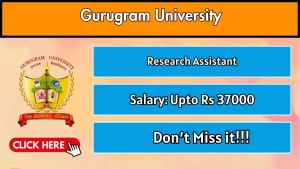 Gurugram University Research Assistant Recruitment 2026 - Apply Online Gurugram University Research Assistant Recruitment 2026 - Apply Online