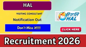 HAL Visiting Consultant Recruitment 2026 - Apply Offline