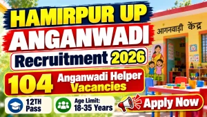 Hamirpur UP Anganwadi Helper Recruitment 2026 Notification Out - Apply Online for 104 Posts