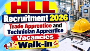 HLL Recruitment 2026 - Walkin for Trade Apprentice and Technician Apprentice Posts
