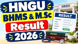 HNGU Result 2026 Out - Check B.H.M.S & M.Sc Result Online at ngu.ac.in