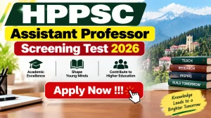 HPPSC Assistant Professor Screening Test 2026 - Download Admit Card at hppsc.hp.gov.in HPPSC Assistant Professor Screening Test 2026 - Download Admit Card at hppsc.hp.gov.in