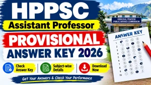 HPPSC Assistant Professor Answer Key 2026 - Download Objection Process and Dates at hppsc.hp.gov.in HPPSC Assistant Professor Answer Key 2026 - Download Objection Process and Dates at hppsc.hp.gov.in