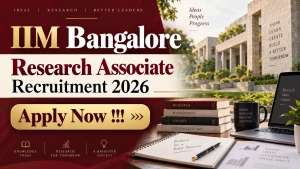 IIM Bangalore Research Associate Recruitment 2026 - Apply Online
