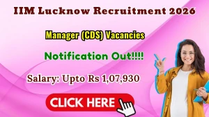 IIM Lucknow Manager Recruitment 2026 - Apply Online IIM Lucknow Manager Recruitment 2026 - Apply Online