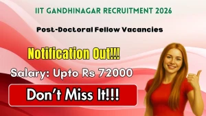 IIT Gandhinagar Post-Doctoral Fellow Recruitment 2026 - Apply Online