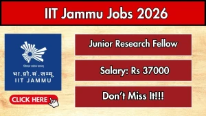 IIT Jammu Junior Research Fellow Recruitment 2026 - Apply Online