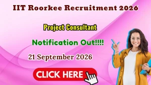 IIT Roorkee Project Consultant Recruitment 2026 - Apply Online