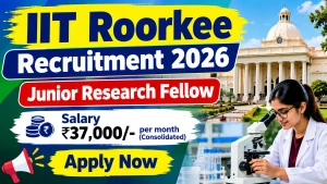 IIT Roorkee Junior Research Fellow Recruitment 2026 - Walkin