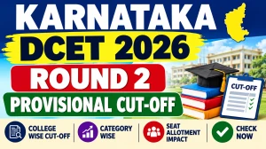 Karnataka DCET 2026 Round 2 Provisional Cutoff Out - Check Category-Wise Rank at cetonline.karnataka.gov.in Karnataka DCET 2026 Round 2 Provisional Cutoff Out - Check Category-Wise Rank at cetonline.karnataka.gov.in