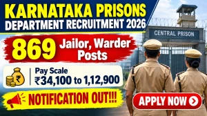 Karnataka Prisons Department Recruitment 2026 Notification Out - Apply Online for 869 Jailor, Warder Posts Karnataka Prisons Department Recruitment 2026 Notification Out - Apply Online for 869 Jailor, Warder Posts