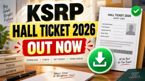 KEA KSRP Hall Ticket 2026 Out - Download Admit Card at cetonline.karnataka.gov.in