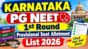 Karnataka PG NEET Round 1 Allotment List PDF 2026 Out - Check Dental MDS Allotted College @ cetonline.karnataka.gov.in