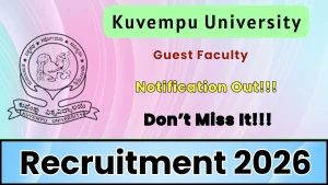 Kuvempu University Guest Faculty Recruitment 2026 - Apply Offline