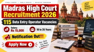 Madras High Court DEO Recruitment 2026 Notification Out - Apply Online for 115 Data Entry Operator Posts