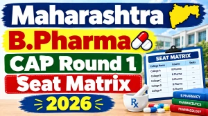 Maharashtra B.Pharma CAP Round 1 Seat Matrix 2026 - Check Status Online at ph2026.mahacet.org Maharashtra B.Pharma CAP Round 1 Seat Matrix 2026 - Check Status Online at ph2026.mahacet.org