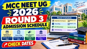MCC NEET UG Counselling 2026 Round 3 Registration - Direct Link to Check Full Schedule Online @ mcc.nic.in MCC NEET UG Counselling 2026 Round 3 Registration - Direct Link to Check Full Schedule Online @ mcc.nic.in