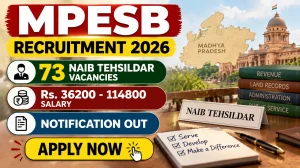 MPESB Naib Tehsildar Recruitment 2026 Notification Out - Apply Online for 73 Posts