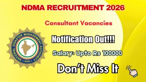NDMA Consultant Recruitment 2026 - Apply Online