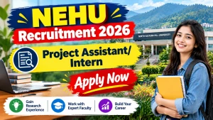 NEHU Project Assistant/ Intern Recruitment 2026 - Walkin NEHU Project Assistant/ Intern Recruitment 2026 - Walkin
