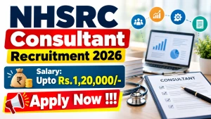 NHSRC Consultant Recruitment 2026 - Apply Online