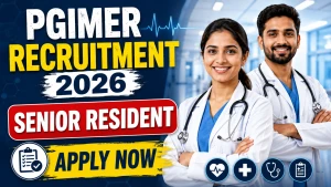 PGIMER Senior Resident Recruitment 2026 - Apply Online