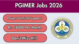 PGIMER Project Technical Support Recruitment 2026 - Apply Online