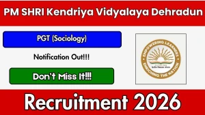 PM SHRI Kendriya Vidyalaya Dehradun PGT Recruitment 2026 - Apply Online