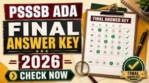PSSSB ADA Final Answer key 2026 (Out) - Download Sets A, B, C and D PDF