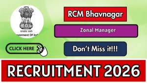 RCM Bhavnagar Zonal Manager Recruitment 2026 - Apply Offline
