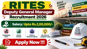 RITES Deputy General Manager Recruitment 2026 - Apply Online