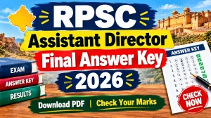 RPSC Assistant Director Answer Key 2026 - Download Paper-I and Paper-II Final Key PDF at rpsc.rajasthan.gov.in RPSC Assistant Director Answer Key 2026 - Download Paper-I and Paper-II Final Key PDF at rpsc.rajasthan.gov.in