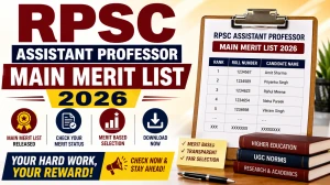 RPSC Assistant Professor Main Merit List 2026 Out - Download Medical Education Merit List PDF