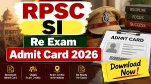RPSC SI Re-Exam Admit Card 2026 Out - Download Hall Ticket at rpsc.rajasthan.gov.in RPSC SI Re-Exam Admit Card 2026 Out - Download Hall Ticket at rpsc.rajasthan.gov.in