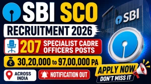 SBI SCO Recruitment 2026 Notification Out - Apply Online for 207 Specialist Cadre Officers Posts SBI SCO Recruitment 2026 Notification Out - Apply Online for 207 Specialist Cadre Officers Posts