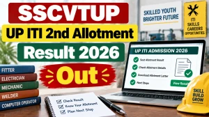 SCVTUP UP ITI 2nd Allotment Result 2026 Out - Check Round 2 Status at scvtup.in