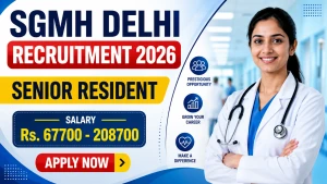 SGMH Delhi Senior Resident Recruitment 2026 - Apply Offline